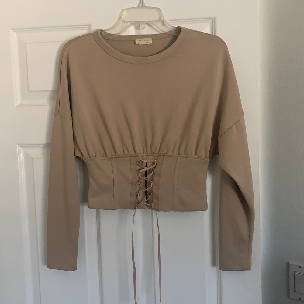 Cropped synched blouse